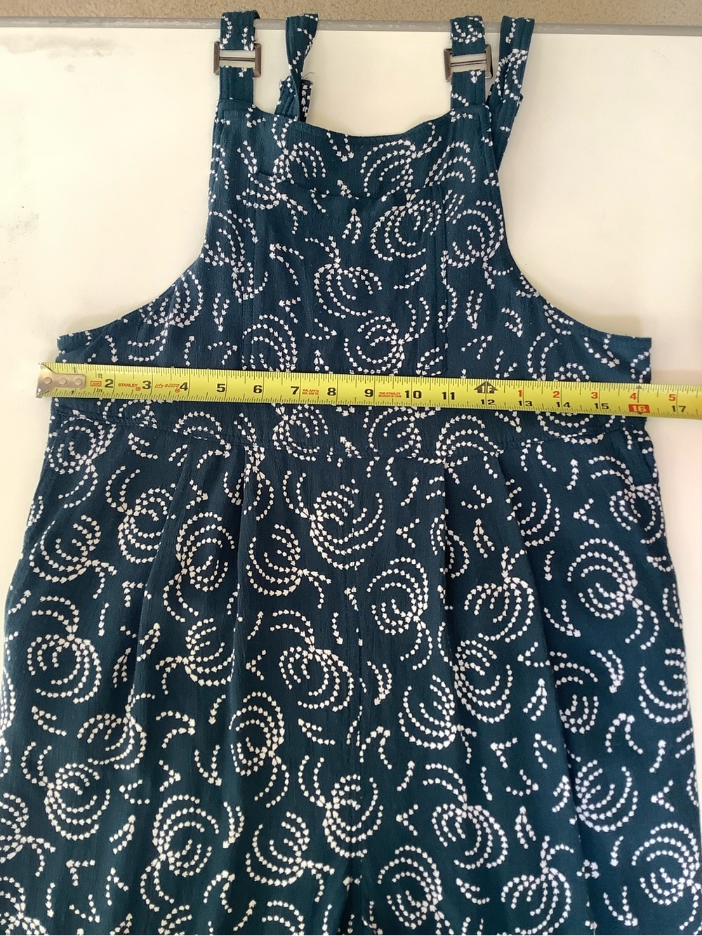 Maeve Blue Tidal Swirl Print Cropped Jumpsuit - Size S - Picture 4 of 10